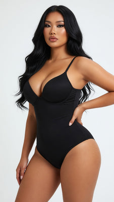 MB FASHION Plunging Neckline Shapewear Bodysuit 1677