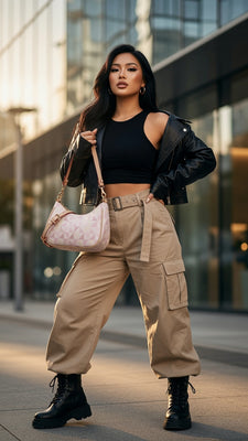 EVERY FASHION Hobo Shoulder Bag with Matching Wallet 007-1261A