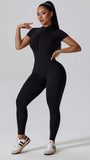 MB FASHION HIGH QUALITY Short Sleeve Zip-Up Jumpsuit 2405