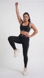 MB FASHION Square-Neck Sports Bra & High-Waisted Leggings Activewear Set 5085