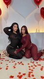 MB FASHION Sexy Black Sheer Mesh Jumpsuit 1470