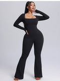 MB FASHION HIGH QUALITY Square Neck Flared Jumpsuit 2501