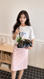 EVERY FASHION Ruched Gold-Frame Shoulder Bag