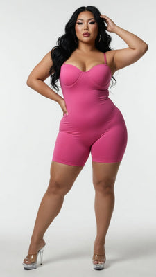 MB FASHION Seamless Romper with Built-in Bra 8146R
