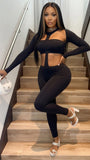 MB FASHION Long Sleeve Sheer Panel Cutout Jumpsuit 341