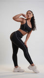 MB FASHION Square-Neck Sports Bra & High-Waisted Leggings Activewear Set 5085