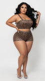 MB FASHION Sexy Leopard Print Mesh 2-Piece Set 88624