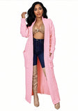 MB FASHION Cable-Knit Long Cardigan with Pockets 073AT