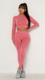 MB FASHION Athletic Crop Top & High-Waisted Leggings Set 6205LY