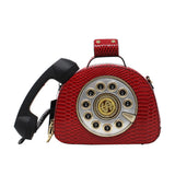 EVERY FASHION Vintage Telephone Handbag with Rotary Dial Design