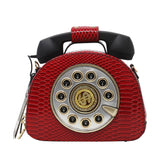 EVERY FASHION Vintage Telephone Handbag with Rotary Dial Design