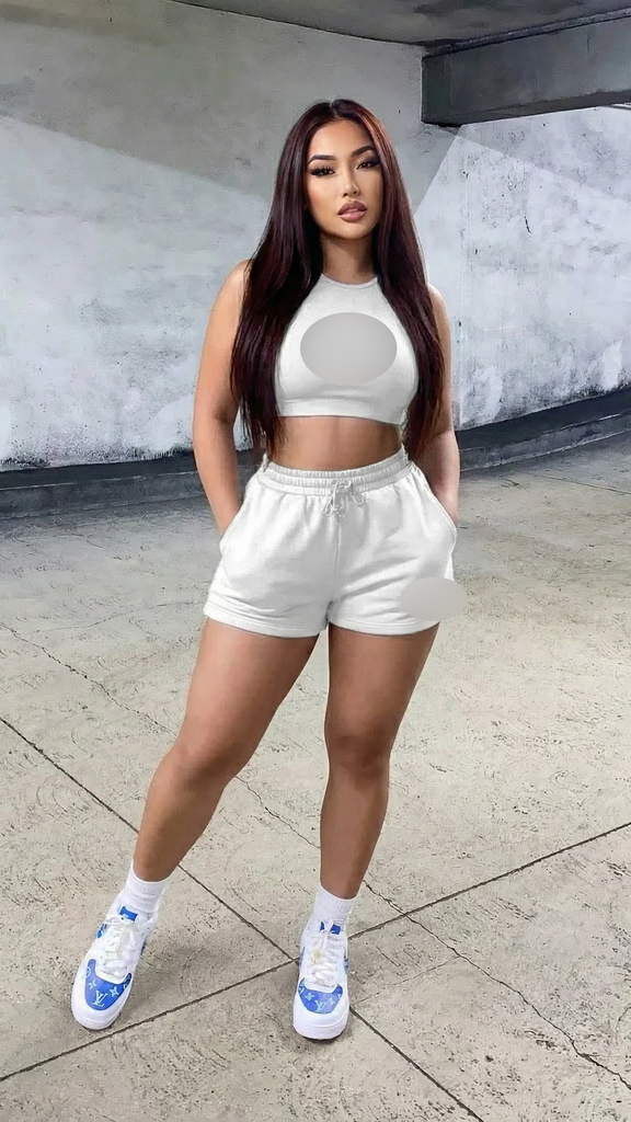 MB FASHION Crop Tank & Shorts Set 0149