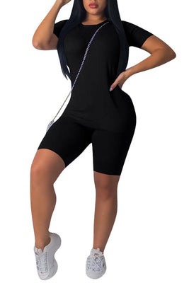 MB Fashion Solid BLACK 2 PCs Set 6664