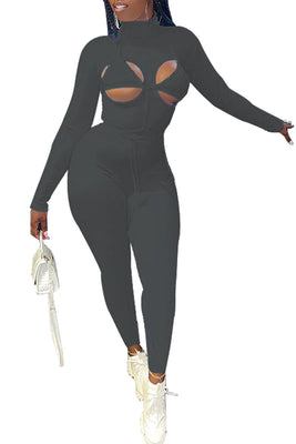 MB Fashion GRAY Jumpsuit 9037R