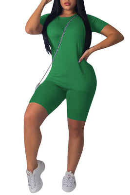 MB Fashion Solid GREEN 2 PCs Set 6664