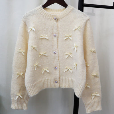 MALYBGG Loose-Fit Butterfly Knot Knit Cardigan 1033LY