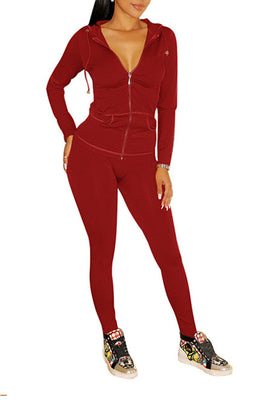 MB Fashion Solid Red 2 PCs Set 6153