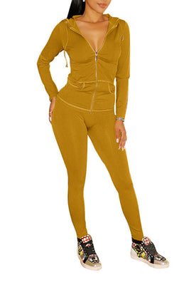 MB Fashion Solid Mustard 2 PCs Set 6153
