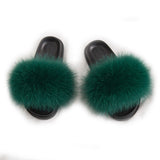 MB Fashion D-GREEN 96 Fur Sandals Slides