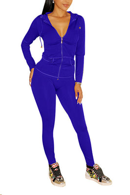 MB Fashion Solid Blue 2 PCs Set 6153