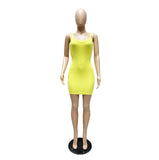 MB Fashion YELLOW Mini Dress 4063
