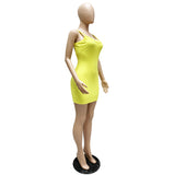 MB Fashion YELLOW Mini Dress 4063