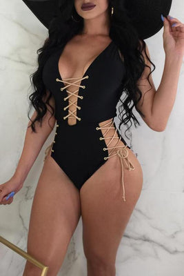 MB Fashion BLACK Swimming Suit 4802 size run small