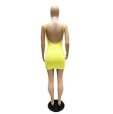 MB Fashion YELLOW Mini Dress 4063