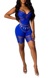 MB Fashion BLUE Lace Bodysuit  5250