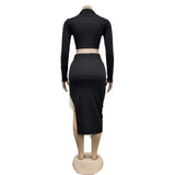 MALYBGG Crop Top Long Skirt Fringed Set 6829LY