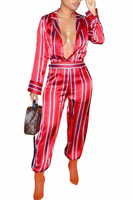 MB fashion Jumpsuit Red mb 3305