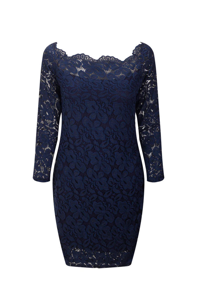 MB FASHION Off-Shoulder Lace Bodycon Dress with Long Sleeves 9051 | MB Fashion Wholesale MB FASHION Off-Shoulder Lace Bodycon Dress with Long Sleeves 9051 | MB Fashion Wholesale