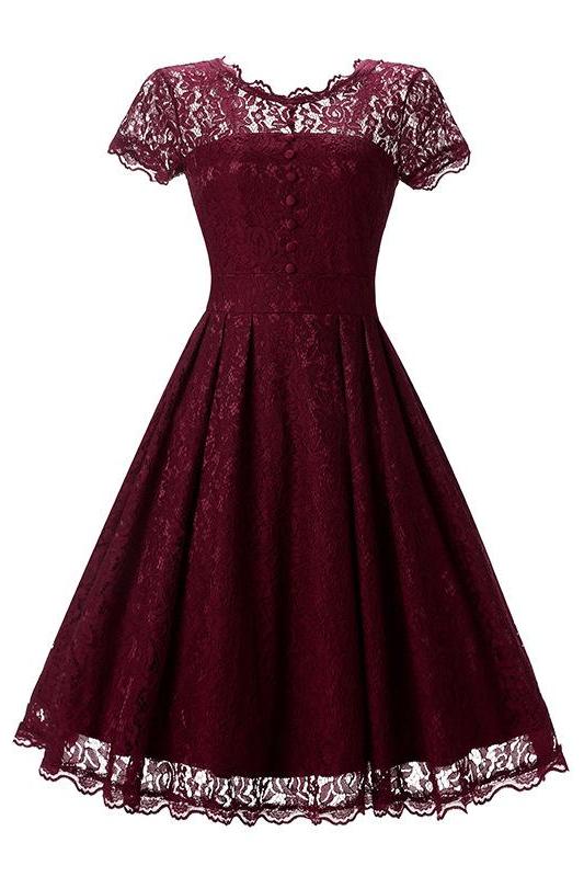 MB FASHION Vintage Lace Fit-and-Flare Dress with Cap Sleeves 1523 | MB Fashion Wholesale MB FASHION Vintage Lace Fit-and-Flare Dress with Cap Sleeves 1523 | MB Fashion Wholesale