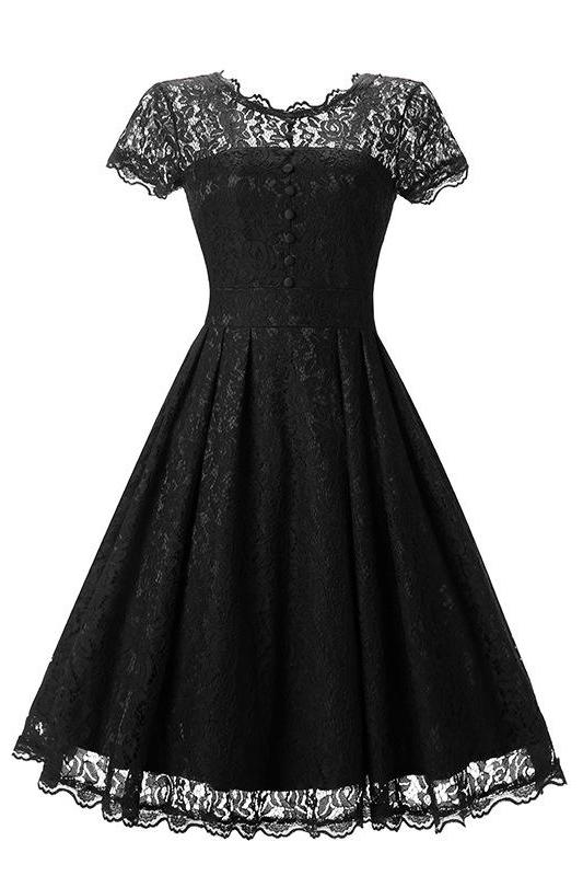 MB FASHION Vintage Lace Fit-and-Flare Dress with Cap Sleeves 1523 | MB Fashion Wholesale MB FASHION Vintage Lace Fit-and-Flare Dress with Cap Sleeves 1523 | MB Fashion Wholesale