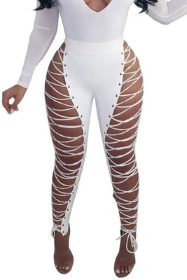 MB Fashion Cream Sexy Pants 4170