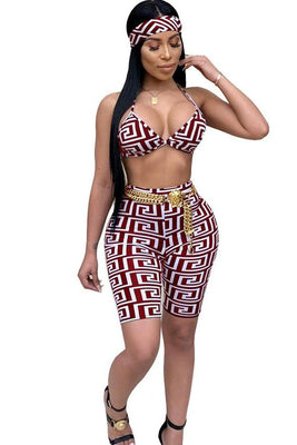 MB Fashion BROWN/WHITE 3 PCs Set 5256
