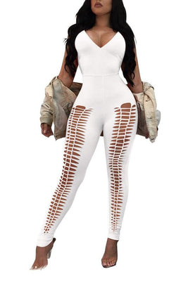MB Fashion Jumpsuit White 5279 MB