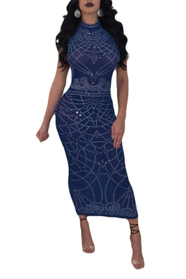 MB Fashion Sexy Dress Blue 1012 MB