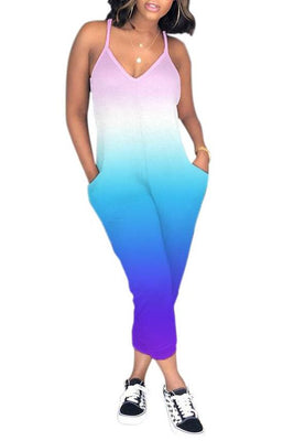 MB fashion Jumpsuit Multi Blue 5805