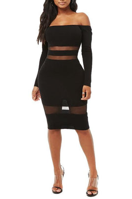 MB fashion Black Dress 6963 SIZE RUN SMALL