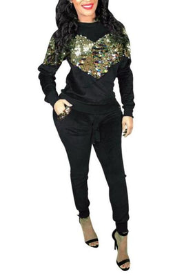 MB Fashion Black 2PCs Sets 7468 m