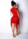 MB Fashion Sexy Dress Red 8023