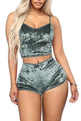 MB Fashion Velvet 2 PCs Set Gray 280
