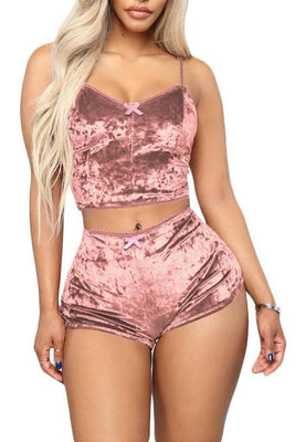 MB Fashion Velvet 2 PCs Set Cameo Brown Outfit 280