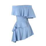MB Fashion BLUE Dress 9093