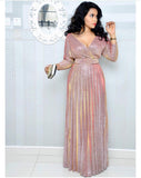 MB FASHION SEQUINED BLING PINK DRESS 866