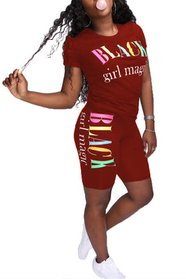 MB Fashion BURGUNDY 2 PCs Set 2361