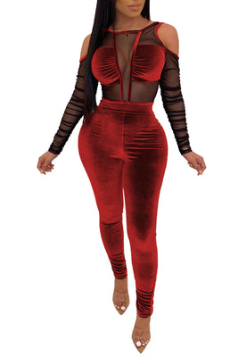 MB Fashion RED Jumpsuit 3188