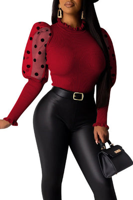 MB Fashion BURGUNDY Top 3925