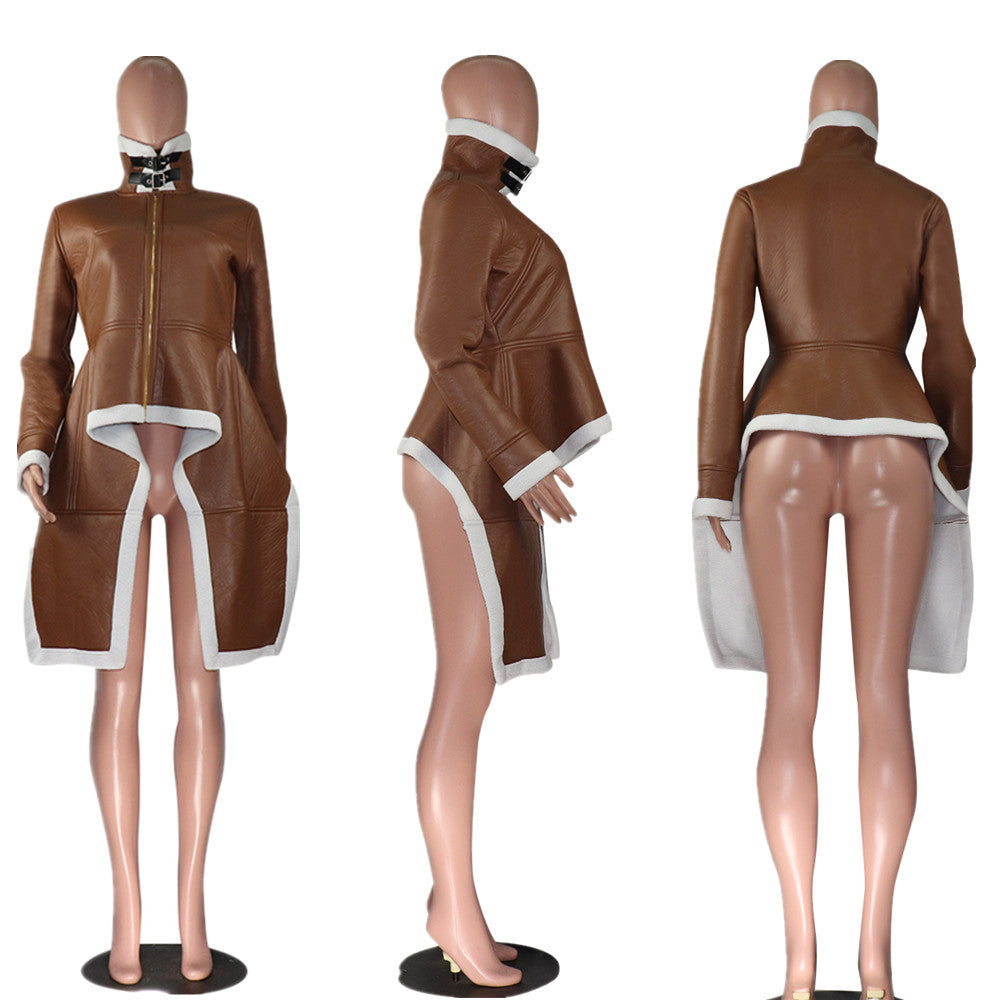 MB Fashion BROWN Long Jacket 5645